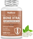 NuBest Bone Xtra - Planta Basada en Bone Strontium Boost with Strontium Citrate, Calcium, Magnesium de Marine Algae, Phosphorus, Vitamin C, K2, D3 ← Maximum Calcium Absorption ← 1 Month Supply
