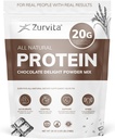 Zurvita - Chocolate Delight Protein Powder - 20g Proteína, Probióticos, 24+ Vitaminas y Minerales - Sin Sweeteners artificiales - 26oz (20 Servings)