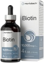 Horbäach Biotin Liquid Drops 10000mcg TEN 4 fl oz TEN Berry Flavor ANTE Vegetarian, Non-GMO & Gluten Free Supplement
