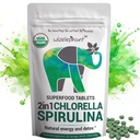 Organic Spirulina Chlorella Tablets - 50 Servings - 2-in-1 Superfood Algae Suplemento para el soporte natural de inmunológico, Detox y Energy Boost. Broken Cell Wall. Clorofila orgánica. Espirulina