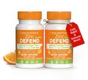 Marcas básicas – Zinc Orange Defend - 100 Lozenges - Natural Orange Flavor Zinc-Lozenges - Immune Boost, Cold Relief, Non-GMO, Zinc Acetate & Vitamina C - 2-Pack
