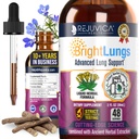 Bright Lungs - Lung Detox Support Supplement to Help Maintain Global Lung &amp; Respiratory Health - Grindelia, Lobelia, Licorice, Wild Cherry &amp; More!