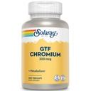 Solaray GTF cromo 200mcg - Puro cromo GTF 200 mcg Suplemento, apoya la función metabólica y la salud corporal integral para hombres y mujeres - 200 cápsulas veganos