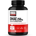 FORCE FACTOR DMAE Suplemento de Concentración, Foco y Función Cognitiva Saludable, Suplemento Cerebro " Neurotransmisor Soporte, Vegano, No GMO, 100 cápsulas