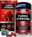 Suplemento de Turkesterona para Hombres - Suplemento Orgánica de Turkesterone para el Crecimiento del Musculo w/Fadogia Agrestis Pterostilbene ¦ Complejo Turkesterone Powder ← 120 Turkestrone Vegan Capsules 1 Pack