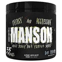 DARK METAL Inc. Manson High Stim Pre Workout Powder, Energy Focus Strength, cargado con Beta Alanine L-Carnitine Caffeine Infinergy, 35 Srvgs, Blue Raspberry