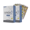 Omax3 Pro-Strength Ultra-Pure Omega-3 Fish Oil - 1000 mg - Maximum Professional Joint &amp; Muscle Support - EPA DHA - NSF certificado - 60/per Softgel Blister (Pack of 2)