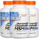 Mejor del médico (3 Pack Glucosamine Chondroitin MSM con OptiMSM, 240 Veggie Caps