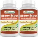 Mejores Naturales Bilberry 1000 Mg 90 Capsules (90 Cuenta (Pack de 2))