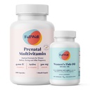 FullWell Prenatal Vitamina Lemon + DHA ← Omega 3 Fish Oil with DHA &amp; EPA for Brain Development &amp; Nervous System Support ← 26+ Nutrientes Vitales ← Dietitian-formulado, 3er Partido Tested, 30 Servings