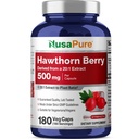 NusaPure Hawthorn Berry 20:1 Extracto, 500 mg Equivalente a 10.000 mg 180 Veg Caps, Adecuado para los vegetarianos, Vegan, Suplemento dietético no GMO
