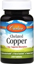 Carlson - Cobre Chelated, 5 mg, Absorción Superior, Salud de Circulación, Función Nerve & Soporte Inmunitario, 250 Tabletas