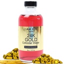 Soy Alegría: líquido frío oro 24k 99.99% puro 100ppm agua roja de goma Basado en todo electrolisis natural Gran botella de vidrio 8oz