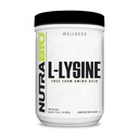 NutraBio L-Lysine Powder 500g – Aminoácidos esenciales para el metabolismo de proteínas, soporte de colágeno, " Salud de inmunos – Pura, Desarrollada, No GMO, Vegan- 500 Servimientos