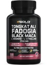 X Gold Health Tongkat Ali + Fadogia Agrestis + Black Maca – Energy, Vitality &amp; Stamina Booster for Men &amp; Women Made in USA
