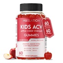 Manijas de vinagre de manzana para niños, 60 servicios. Gluten Free, Vegan y Gelatin Free ACV Gummies