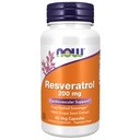 AHORA Suplementos de alimentos, Resveratrol natural 200 mg con extracto de vino tinto, 60 cápsulas de verduras
