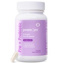 Premom Prenatal Pre &amp; Probiotics for Women: 18 Diverse Organic Prebiotics Strains - Supports Digestive, 30 Billion CFU, Gut & Immune Health for Mom and Baby - Daily Capsules