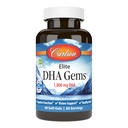 Carlson - Elite DHA Gems, 1000 mg DHA, Wild Caught, Sustentably Sourced, Brain Function &amp; Healthy Vision, 60 Softgels
