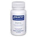 Pure Encapsulations Iron-C - 15 mg - 175 mg Vitamina C - Red Blood Cell Support* - Energy Production - Highly Bioavailable Iron Pill - Gluten Free & Vegan - 30 cápsulas