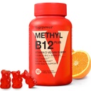 Vitamina B12 D3 Gummies Vegan - 90 Conde I 1000 MCG Methyl B12 & 5000 UI Vitamina D Gummy Suplementos Chewable para Adultos &amp; Niños - Immune Health & Daily Energy Boost - Non-GMO, Orange