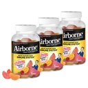 Airborne 750mg Vitamina C Immune Support Suplemento Gummies for Adults, Assorted Fruit Flavor, Gluten Free Crafted Blend with Powerful Antioxidants Vitaminas A C &amp; E, 63 Gummies (3 Pack)