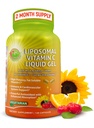 Liposomal Vitamina C Líquido Gel Capsules - 1100mg - Hecho con Cerezas de Acerola Orgánica, Alta Potencia Vitamina C Liposomal Apoyo Suplemento con Absorción Mejorada & Bioavailability - 120 count