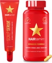 HAIRtamin Advanced Hair &amp; Scalp Serum Pack ← All-Natural Vegan Biotin Capsules &amp; Srum Sample for Hair, Skin &amp; Nail Growth