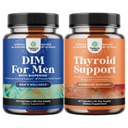 Bundle of DIM Supplement for Men with Panax Ginseng Bioperine Grapeseed " Astragalus for Prostate Health and Herbal Thyroid Support Complex with L Tyrosine, Bladderwrack, Selenium " Pure Ashwagandha
