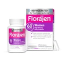 Florajen Mujer Vaginal Probiótico - Gut Health, Vaginal pH Balance, &amp; Constipation Relief - Multi-Strain Formula with Lactobacillus - Refrigerated for Potency - 60 cápsulas
