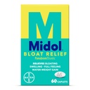 Midol Bloat Relief Caplets con Pamabrom, Aliviar los síntomas antes y durante su período, proporciona hasta 6 horas de alivio para las mujeres, 60 cuenta