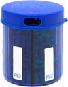 Dispensador de píldoras suplementarias, 6 Compartimiento, Etiquetas, Easy Open, Anti-Mixing, UV Protected, Vitamina mensual, Monster Fit Jr Medication Holder (Cobalt Blue, Small)
