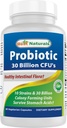 Best Naturals Probiotic 10 Strains & 30 Billion CFU Intestinal Flora, 60 Veggie Capsules (60 Cuenta (Pack of 1))