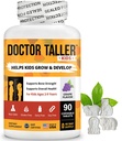 Doctor Taller Kids - Multivitaminas Infantiles, Vitaminas Toddler - Soporte Bone Strength, Inmunity Mejorada con Calcio, Multivitaminas para Edades 2 a 9 - Grape Flavor - 90 Tablas Chewable ← 6 Semanas Suministro