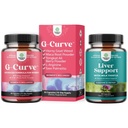 Bundle of G Curve Horny Goat Weed for Women - Enhanced Energy Mood Performance and Herbal Liver Support Milk Thistle Suplemento con Dandelion Root, Choline, Beetroot & Artichoke Extract