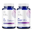Biocidin G.I. Detox+ Gentle Binder " Liver GB+ Gallbladder Liver Support - Ayuda Optimize Toxin Removal " Fat Digestion - Activated Charcoal, Zeolite, TUDCA " Bitter Herbs (2 Productos)