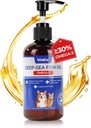 Wellix Omega 3 aceite de pescado para perros, mejor que el aceite de salmón para perros, suplemento de aceite de pescado para perros, piel de mascotas y suplemento de la carne, promueve el corazón, la salud conjunta, EPA &amp; DHA