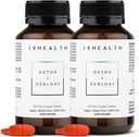 JSHealth Vitamins Detox and Debloat Liver Health Fórmula ANTE Liver Detox Pills ← Debloating Formula with Milk Thistle, Turmeric, Fennel ← Liver Cleanse Supplement (60 Tablets, Pack of 2)