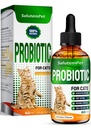 Probióticos para Cats for Digestive Support – Cat Probiotics for Indoor Cats Ayuda con Colic, Upset Stomachs, Diarrhea, Gas y Bloating – Prebióticos + Sabor de pollo agradable dentro – 2 Oz