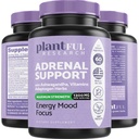 Soporte Adrenal " Cortisol Manager Supplement Ultra High Purity Adaptogens, Ashwagandha Extract, Rhodiola Rosea Capsules for Natural Energy, Fatigue, Mood Boost Non GMO