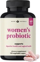 Probiótico de 3 en-1 Mujeres - 60 Serviciones - 12 Strains Únicos, Prebióticos, D-Mannose, " Arándano para la Salud Digestiva, Salud Vaginal " Apoyo Inmunitario - Prebióticos y Probióticos para Mujeres