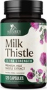 Extracto de esteto de leche - Limpiador de hígado &amp; Reparar Fórmula - Carga de leche natural con Silymarin Marianum &amp; Extracto de Dandelion - Suplemento de salud de hierbas naturales - Hecho en EE.UU. - 120 cápsulas