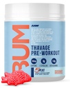 RAW Pre Workout Powder, Thavage (5 Peat, Red Gummy) - Chris Bumstead Sports Nutrition Supplement for Men &amp; Women - Cbum Pre Workout for Working Out, Hydration, Mental Focus & Energy - 40 Servings