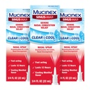Mucinex Sinus-Max Nasal Spray Decongestant, 12 horas Over-The-Counter Medication Nose Spray for Sinus Relief, Nasal Decongestants for Adults, Cooling Menthol, 0.75 Fl Oz (Pack of 3)