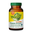 MegaFood Vitamina D3 5000 UI (125 mcg) - Suplementos Vegetarianos con Vitamina D3 K2 - Soportes Huesos, Dientes, Musculos & Immune Health - Certified Non-GMO - 120 Mini Capsules, 120 Serviciones