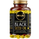 Maju Superfoods Black Seed Oil Capsules, Strong Cold Pressed, 2% Thymoquinone, 100% Turco Negro Cumin Nigella Sativa Seed Oil, Organic BSO, Liquid Blackseed, 120 Cuenta, 500 mg por cápsula