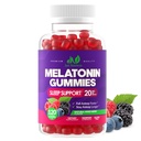 Melatonin 20mg Gummies (120 Conde) - Maximum Strength Sleep Support for Adults with 10mg of Melatonin Per Gummy - Gluten-Free, Non-GMO, Vegetarian, Great Tasting Mixed Berry Flavor - 60 Servings