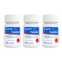 MAJOR Ferosul - Sulfato ferroso 325 mg Tabletas con 65 mg de hierro elemental - Suplemento de hierro para mujeres, hombres - rojo - 100 Tabletas (3 Pack)