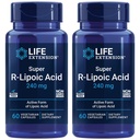 Life Extension Super R-Lipoic Acid – Healthy Aging, oxidative Stress Defense – con 240 mg de Active R-Form of R-Lipoic Acid – Gluten-Free – Non-GMO – Vegetarian – 60 cápsulas (2 Pack)