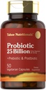 Tahoe Nutricionales Prebiótico, Probiótico " Postbiótico TEN 25 Billones CFU ANTE 50 Píldoras de Polvos Silencio para Hombres y Salud Digestiva de Mujeres TEN VÍgetariano y Suplemento No GMO